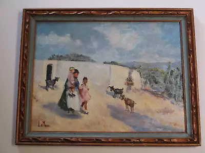 Vintage Mexican Or Indian Painting Portrait Landscape Impressionist Signed 1950 • $1100