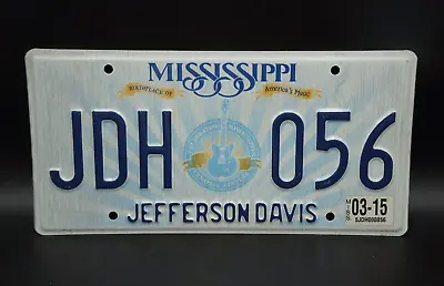 2015 MISSISSIPPI License Plate - JEFFERSON DAVIS - Confederate President SCV • $21.99