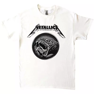 Metallica Black Album Poster White T-Shirt NEW OFFICIAL • £16.39