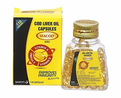 $12.59 • Buy SEACOD Cod Liver Oil For Healthy Immune System, Omega & DHA (100 Capsules)