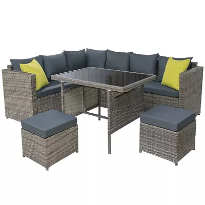 Gardeon Outdoor Furniture Dining Set Sofa Wicker Lounge Setting Table Chairs • $709.60