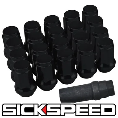 Sickspeed 20 Pc Black Steel Locking Heptagon Security Lug Nuts Lugs 12x1.5 L07 • $32.88