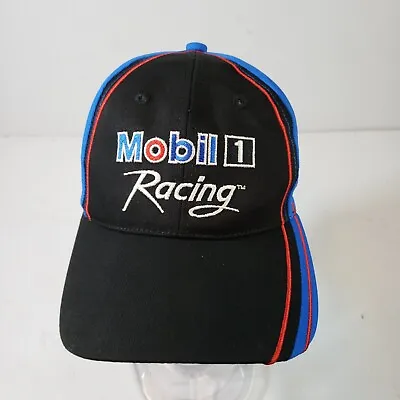 Mobil 1 Racing Baseball Style Adjustable Hat Cap Strapback Black  Blue • $15.95