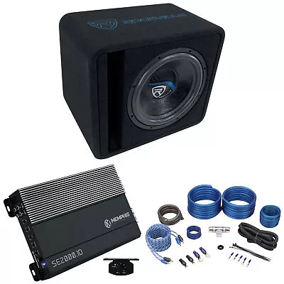 $204.95 • Buy Rockville VS12K52 12  K5 1400w Subwoofer In Vented Sub Box+Memphis Amp+Wire Kit
