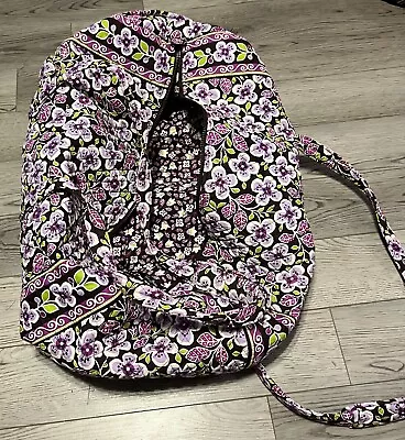 Vera Bradley Retired Plum Petals Pattern XL Quilted Duffel Bag Weekender • $75.99