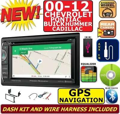 CHEVY-GMC GPS NAVIGATION Cd Dvd Bluetooth Radio Stereo Double Din Dash Kit Car • $289.99