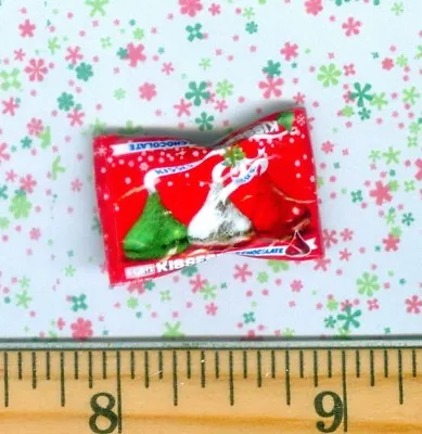 $2.55 • Buy Dollhouse Miniature Size Christmas Chocolate Kisses Candy BAG