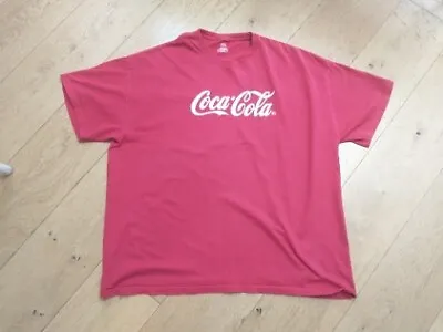 Coca-Cola Men's T Shirt UK Size 2XL Red Coca Cola Logo • £9.99