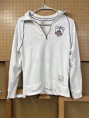 USGA 2013 US OPEN MERION 47 Brand White  1/4 Zip Sweatshirt Size Medium • $24