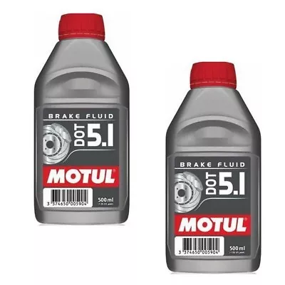 2 Pack Of Motul DOT 5.1 Brake Fluid High Performance 100% Synthetic - 500 Ml • $27.95