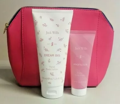 Jack Wills / Boots Body Wash & Body Lotion Cosmetic Bag Gift Set • £11.95