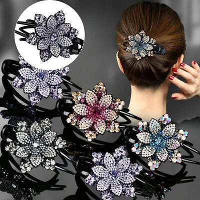 $1.10 • Buy Fashion Women Rhinestone Flower Duckbill Hair Claws Hair Clip Accessories Gift Ḵ