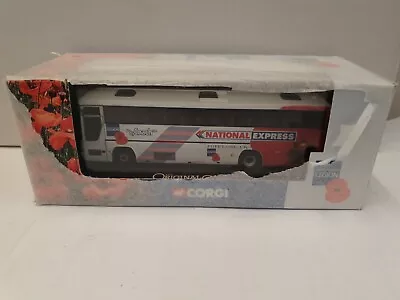 £35 • Buy Corgi Plaxton Premier National Express, British Legion Poppy Appeal OM43305 NEW