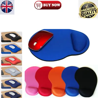 £3.29 • Buy Computer  Black Comfort Wrist Gel Rest Support Mat Mouse Mice Pad For PCs Laptop