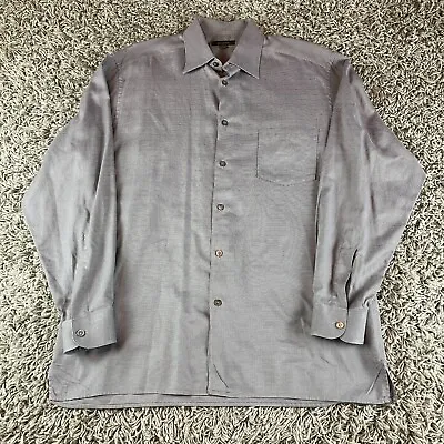 Ermenegildo Zegna Shirt Mens 2XL XXL Made In Italy Button Down Striped Casual • $21.25