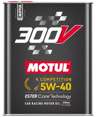 MOTUL NEW 300V Competition￼ 5W40 AUTOMOTIVE RACING CAR OIL 2 LITER CAN 110817 • $38.99