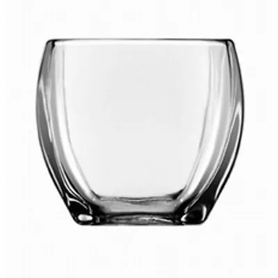 Libbey Tapered Square Votive Holder 3.8-inches Tall Clear Set Of 4 Glass Holders • $44.95