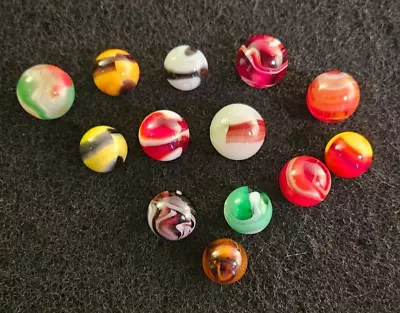 12 Beautiful Htf Vintage Marbles - Christensen  Akro  Master  Marbleking !! • $9.98