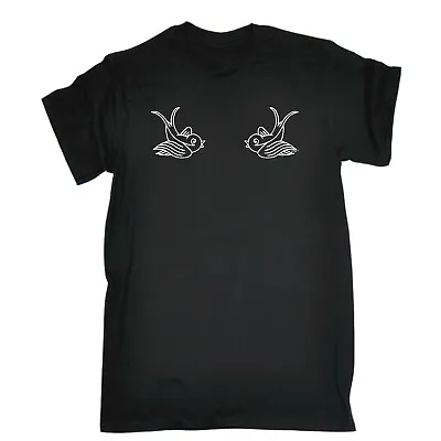 £9.95 • Buy Bird Tattoo Swallows - Mens Funny Novelty Tee Top Gift T Shirt T-Shirt Tshirts