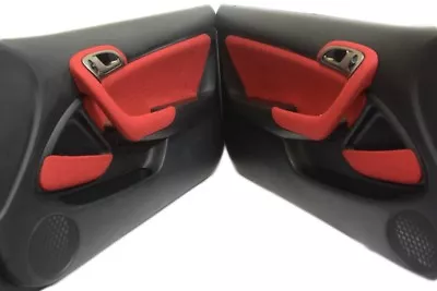 Fits 2002-2006 Acura RSX Tweed Front Insert Door Panel Cover Red • $49.99