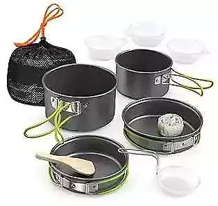  Camping Cookware Set11PCS Camping Cookware Mess Kit With Non-Stick  • $41.10