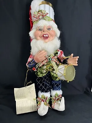 Kitschy Whimsical Mark Roberts Elves Drummer Boy Elf 20” New  #90 Out  Of 300 • $160
