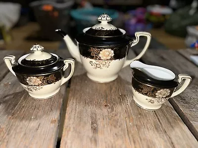 Vintage Noritake Tea Set Teapot Creamer Sugar Bowl Hand Painted • $100