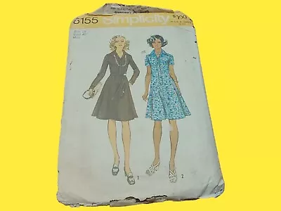 Vintage 1973 Simplicity Sewing Pattern 6155 Dress Size 18 Bust 40 Uncut • $7