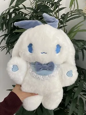 $30 • Buy Plush Blue Bunny Ears With Bow  Cute Rabbit Soft Cuddly Plushie 12”