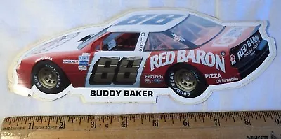 Vintage Buddy Baker NASCAR Racing Decal Sticker Red Baron Pizza Olds #88 • $5.25