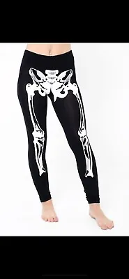 £9.50 • Buy Skeleton Print Leggings Halloween Bone Full Length Trouser Legging Women Ladies