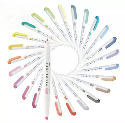 $16.99 • Buy Zebra Mildliner Double Ended Highlighter Markers - Set Of 5 - Choose From 8 Sets