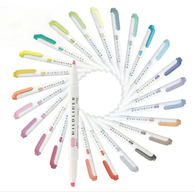 Zebra Mildliner Double Ended Highlighter Markers - Set Of 5 - Choose From 8 Sets • $13.59