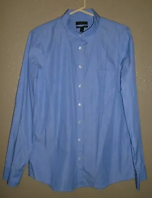 J Crew Tall Blue Button Front Collared Boy Shirt 10T 10 Tall 100% Cotton NWT • $29.95