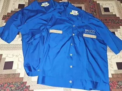 2 Vintage Used Bally's Las Vegas Casino Valet Parking Uniform Shirts Blue Large • $4.99