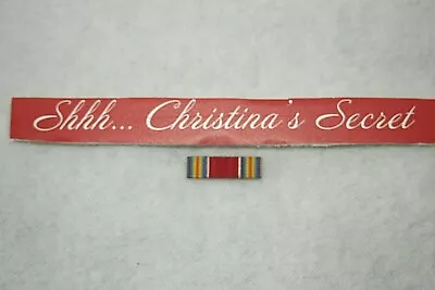 WWII Victory Medal Ribbon Bar Pin Red Blue Yellow Wh Straps Memorabilia Antique • £12.47