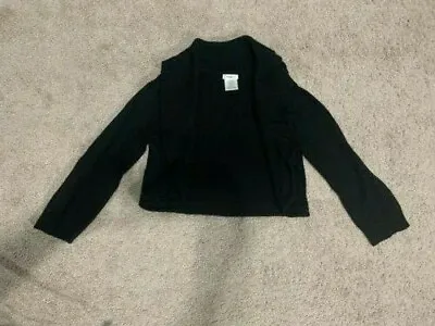 Studio Y Womens Sweater Size Medium Black  Cropped Cardigan • $12.99