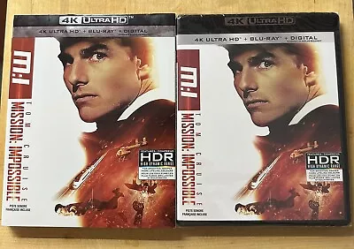 4k Blu Ray Movies Mission Impossible 1 With Rare Slip Cover Mint Brand New  • $50