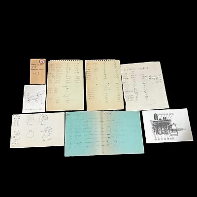 1950s Transvision Television Salesman Employee Notes Handwritten Movie Prop Lot • $50.04