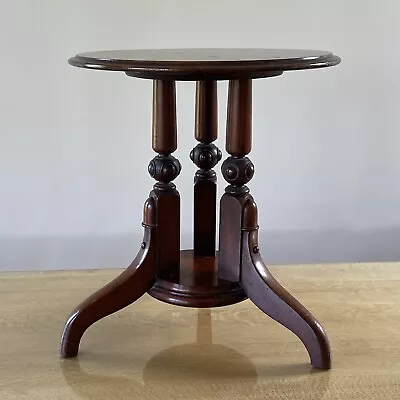 Mahogany Round Occasional Side Table Antique Victorian Wine 5.6kg (M) • £149.95