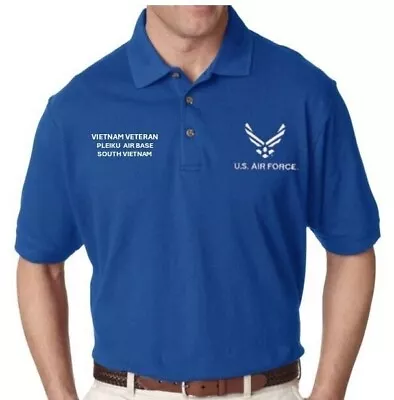 Pleiku Air Base Vietnam War*polo &sweatshirt Embroidered.officially Licensed • $59.95