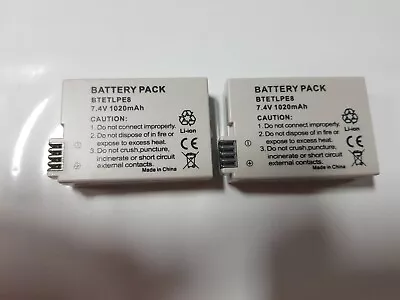 2 X CANON LP-E8 LPE8 GENERIC BATTERY FOR EOS 550D 600D REBEL T2i T3i KISS X 4 5 • $24.88