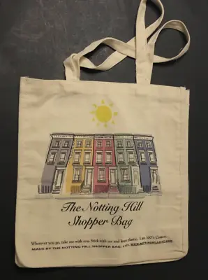 $20 Notting Hill Shopper Sun London England District Chelsea White Tote Bag • £19.86