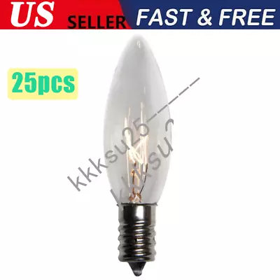 25PCS C9 Clear Transparent Replacement Christmas Light Bulbs Holiday Wedding Par • $13.99