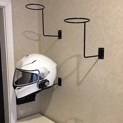 6 Pcs Helmet Holder Wall Motorcycle Hook Mount Hanger Display Rack Metal Decor • $21.99