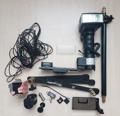 £40 • Buy Mezt 45 CL-1 Hammer Head Flash Gun PLUS Brackets Spare Parts Cable Extras