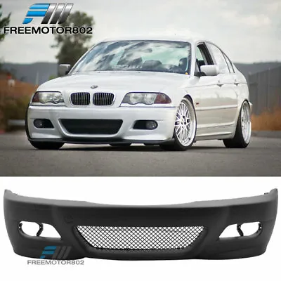 Fits 99-06 BMW E46 3 Series Sedan M3 Style Front Bumper Conversion Cover W/ Mesh • $299.99