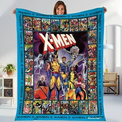 X Men Characters Fleece Blanket X Men Blanket X Men Wolverine Cyclops Professor  • $35.99