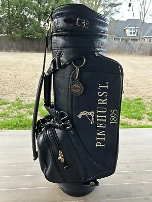 Vintage Pinehurst 1895 Belding Sports Blue Leather Cart Golf Bag • $249.99