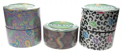 Cheetah Paisley Techno Duck Tape Duct 1.88 X10yd Lot 5 Made USA Crafts Repair • $23.18